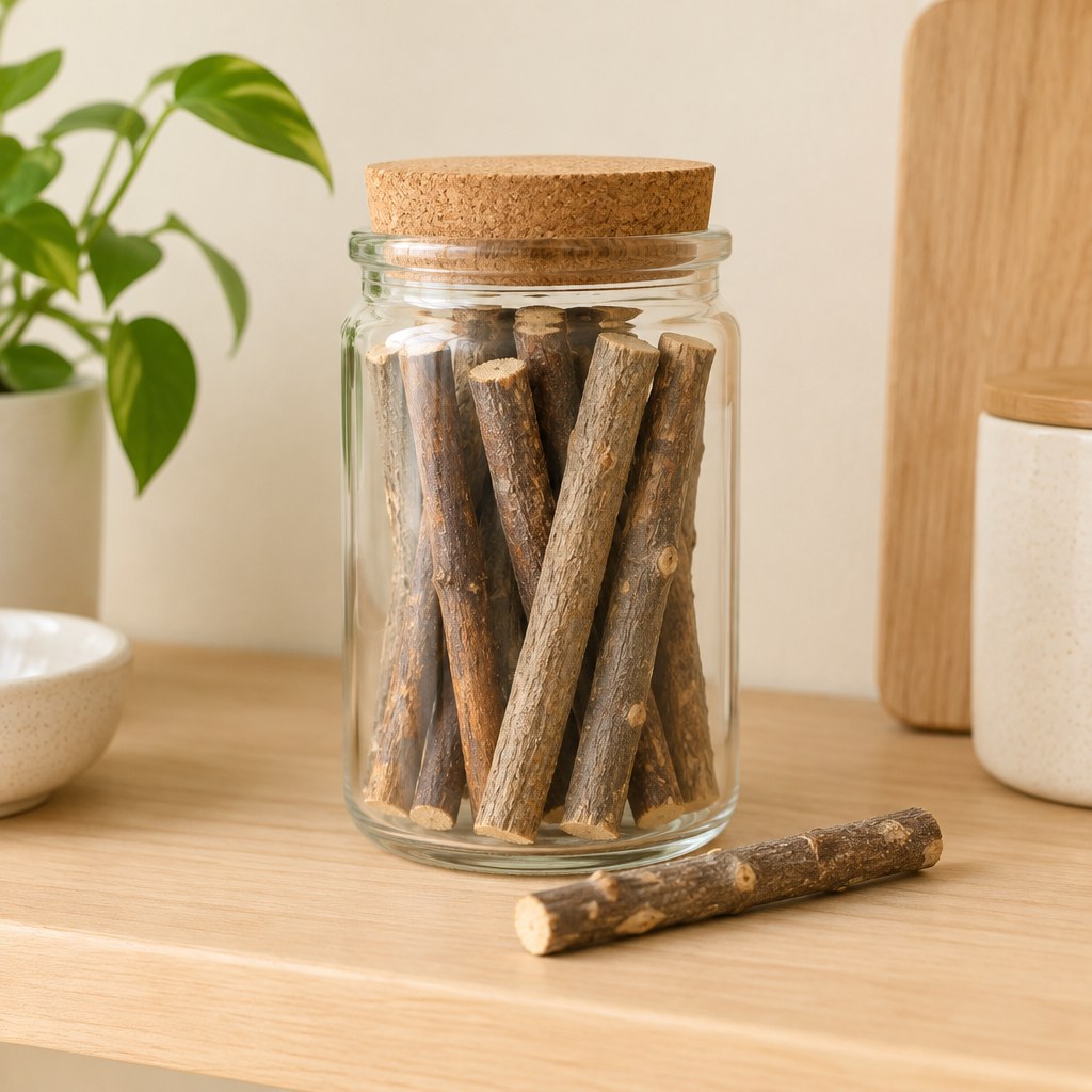 Sticks de matatabi guardados en frasco